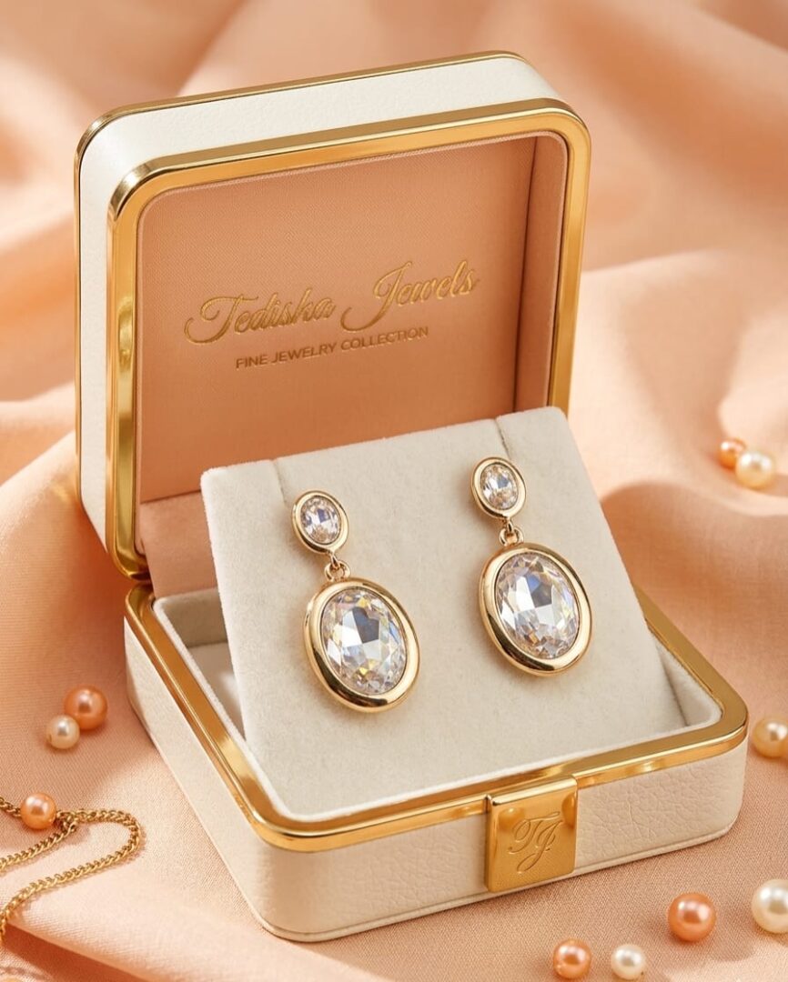 Crystal drop earings from Tedisha Jewels